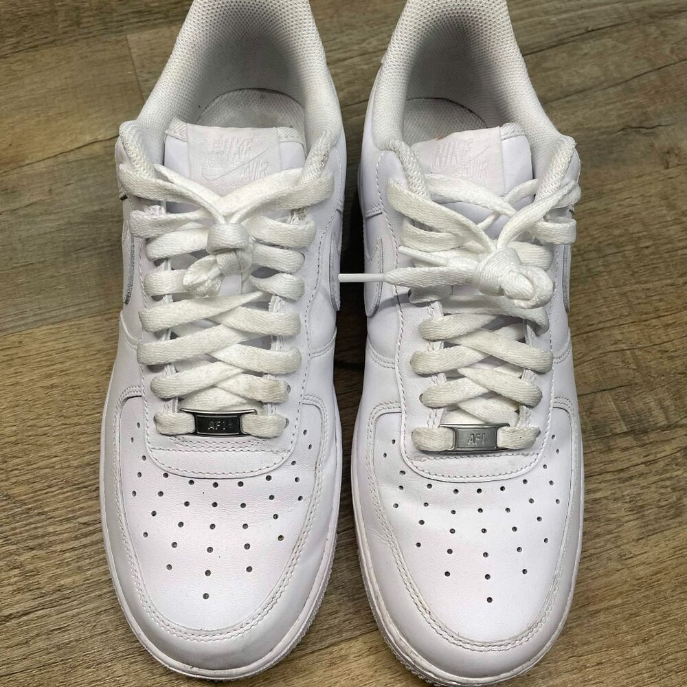 Nike Air Force 1 White Size 9.5 US Preowned - Picture 2 of 5